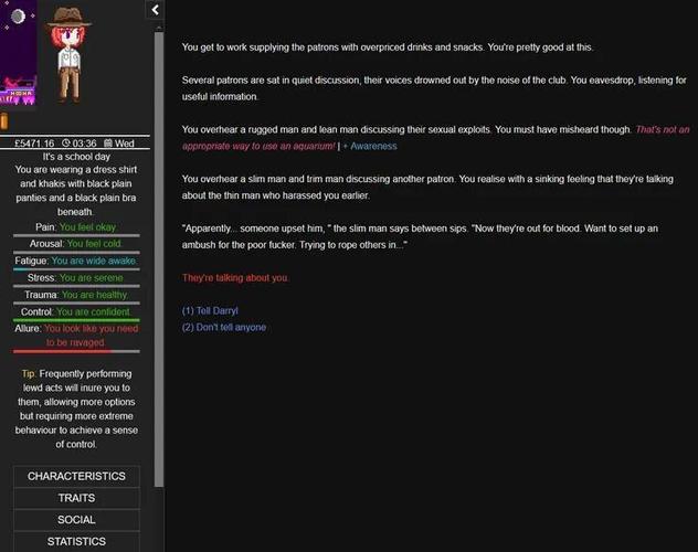 [49 MB] Degrees Of Lewdity [InProgress, 0.5.2.8] (Vrelnir) [uncen] [2018, SLG, Constructor, Basado en texto, Animación, Protágono femenino/masculino, Vaginal, Anal, Oral, Prostitución, Escolar, Tentáculos, Futa/trans, X -Ray, HTML] [eng]