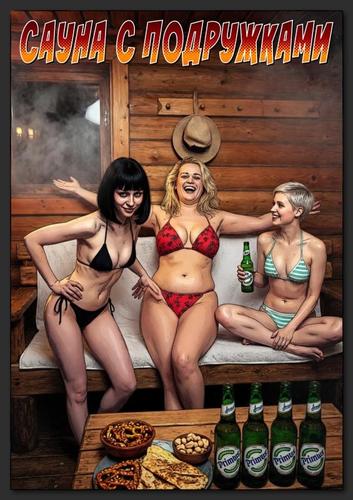 [122.8 MB] [Comix] TrevorColby / Sauna With Girlfriends / Sauna with girlfriends [2026] [PNG] [rus]